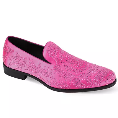 After Midnight Men's Fuchsia  Satin Loafers  #Noble • $89.99