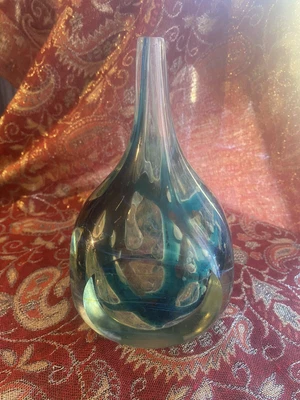 £120 • Buy 1975 Vintage Mdina Art Glass Cube Vase Signed