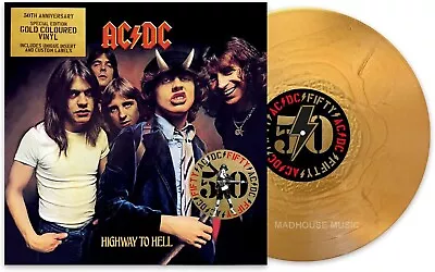 AC/DC LP Highway To Hell GOLD Coloured VINYL 50th Anniversary 2024 IN STOCK NOW • $63.79