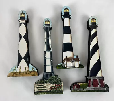 Brandywine Woodcrafts Lighthouses Lot Of 4 Shelf Sitters • $38.95