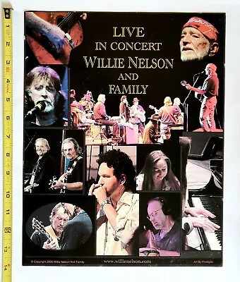$10 • Buy Vintage 2000 Willie Nelson And Family Live In Concert Poster - Show Tour Photos
