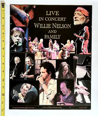 Vintage 2000 Willie Nelson And Family Live In Concert Poster - Show Tour Photos • $7.50