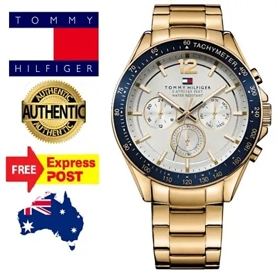 New Tommy Hilfiger  Luke  Th1791121 Gold/white Mens Watch - New With Tags • $249.99