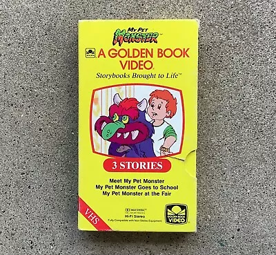 My Pet Monster Tales VHS Golden Book Video Animated 80s Cartoon Kids Rare OOP • $9.99