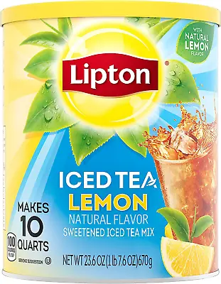 Lemon Flavour Lipton Iced Tea Powder 670g 10 Quarts • £12.49