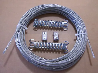 Marine Boat Pulley Tiller Rope Steering Cable 50 Ft Springs Clamps #4 • $38.50