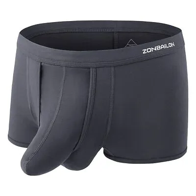 ZONBAILON Men's Underwear Gun Egg Separation Sexy Lifting Comfortable Boxer • $13.67