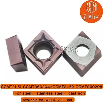 CCMT21.51 CCMT060204 CNC Indexable Carbide Insert Universal Material For SCLCR/L • $14.50