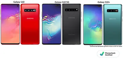 $113.35 • Buy Samsung Galaxy S10 S10e S10+ S10 5G 128-1TB T-Mobile OR Unlocked FAIR 5-7/10