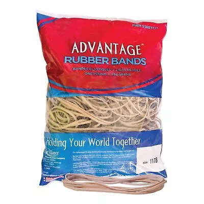 Alliance Rubber Advantage Rubber Bands 7  X 1/8  Natural Crepe Bag Of 200 • $11.73