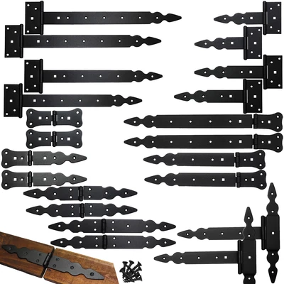 £5.39 • Buy Pair Of Tee Hinges Heavy Duty Strap Decorative Backflap Door Gate Box Shed Hinge