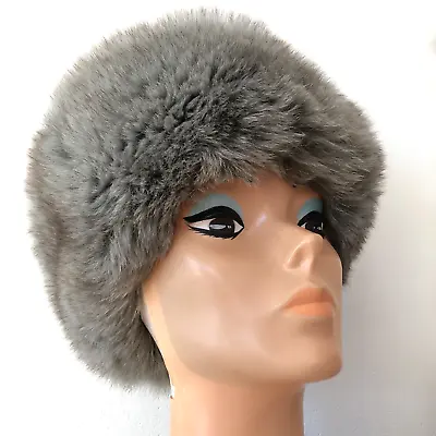 Vintage REAL MINK Fur RUSSIAN Ushanka HAT Winter QUILTED LINING Pill Box MCM • $54