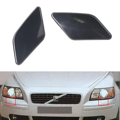 1 Pair Front Bumper Hole Headlight Washer Cover Cap Fits VOLVO S40 V50 2009-2012 • $9.32