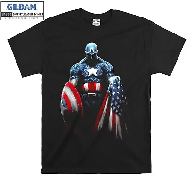 Marvel Captain America Comic T-shirt Gift Hoodie Tshirt Men Women Unisex F311 • £13.99
