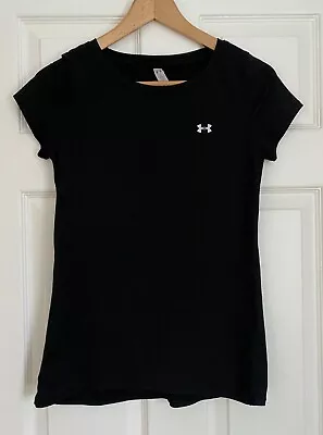 Under Amour Heat Gear Armour Women's T-Shirt Black Size XS • £5.99