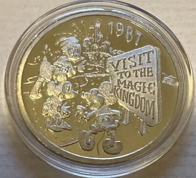 1987 Vintage Neptune God Of Sea 1 Oz Disney Mickey Mouse .999 Silver Proof Round • $29.09