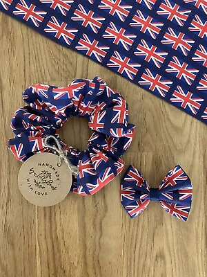 Handmade Union Jack Flag Hair Accessories Set • £5