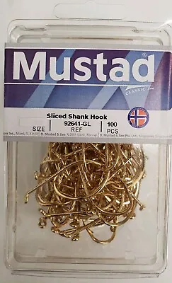 Mustad 92641-GL Gold Baitholder Hook Offset Beak Choose Size And QTY • $16.99