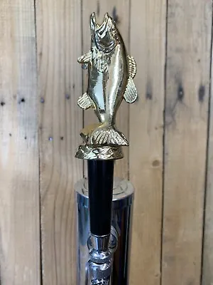 Bass Fishing Beer Keg Tap Handle Fisherman Hunter Fish Vtg Heavy Metal Trophy • $54.99