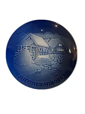 B & G Copenhagen Denmark 1975 Blue White Collector Plate 7.25” Christmas New • $22.50