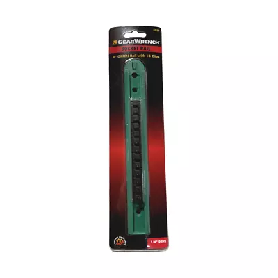 GearWrench 1/4  Drive 9  Green Socket Rail 13 Sliding Clips Socket Holder 83109 • $9.99