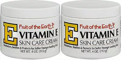  Vitamin E CREAM 4oz Fruit Of The Earth ( 2 Tubs ) / • $12.95