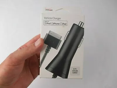 Verizon 30-Pin 2.1 AMP Vehicle Car Charger To Fit For IPhone 3 4 4S • $9.42