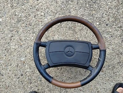 Steering Wheel Fits Mercedes Benz OEM Leather 420mm W123 W126 R107 79-92 • $399