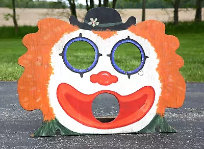 Vintage Bag Toss Circus Game Clown Head Sign Amusement Park Face Carnival Toy • $139.99