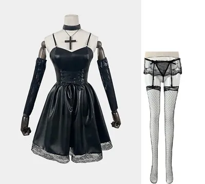 5 Piece Set Misa Amane Death Note Anime Cosplay Halloween Costume Dress XS-3XL • $55.99