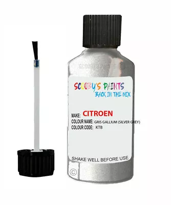 Paint For Citroen Gris Gallium Ktb C1 Silver Car Paint Touch Up • £6.28