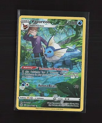 Vaporeon TG02/TG30 Brilliant Stars Full Art Ultra Rare Holo Pokemon Card • $4.29