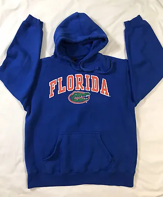 Florida Gators Hoodie Mens Medium Blue Graphic Pockets Drawstring • $10.49