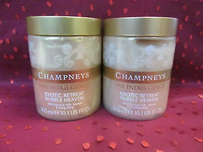 Champneys Spa Indulgence Exotic Retreat Bubble Heaven-2 X 300ml-I Combine Postag • £60