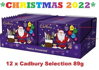 £18.87 • Buy 12 Cadbury Santa Selection Pack Christmas Chocolate Bars Gift 89g CHRISTMAS 2022