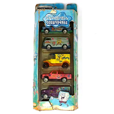 Matchbox SpongeBob Squarepants 5 Vehicle Pack 2002 Mattel #91947 Damaged Box New • $13.99