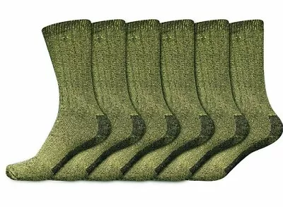 Mens Army Military Patrol Merino Wool Socks Combat Work Thermal Olive Green 6-11 • £7.19