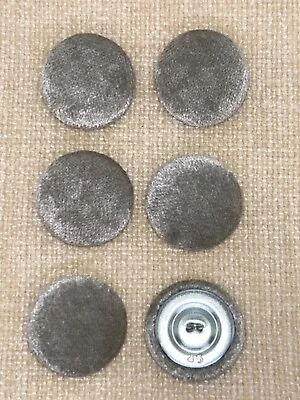 Pebble Pastiche Crushed Velvet 45L/28mm Upholstery Loop Back Buttons • £1.59