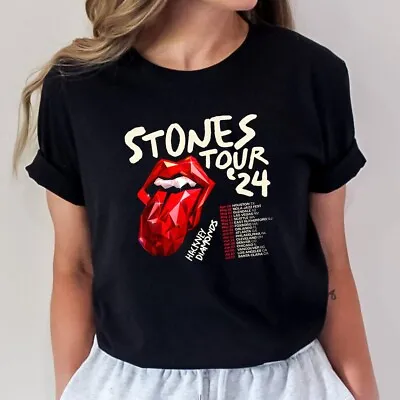 The Rolling Stones Hackney Diamonds Tour 2024 Schedule List T-Shirt • $32.99