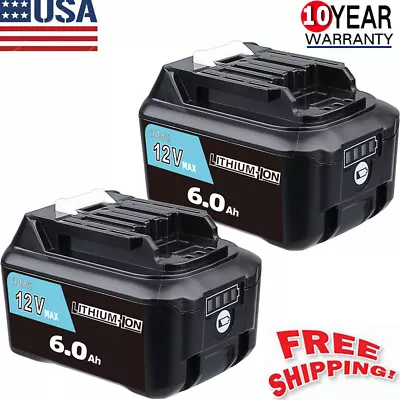 2x 6.0Ah For Makita 12V Battery BL1041B BL1040 BL1021 BL1020B BL1015 CXT Li-Ion • $45.89