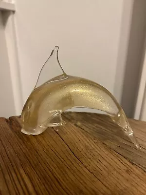 Murano Art Glass Dolphin Gold • £15