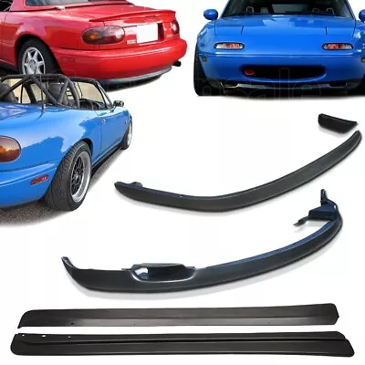 [SASA] 3x Combo 90-97 Mazda Miata RS Front + Rear + Side Skirts PU Bumper Lip • $189.99