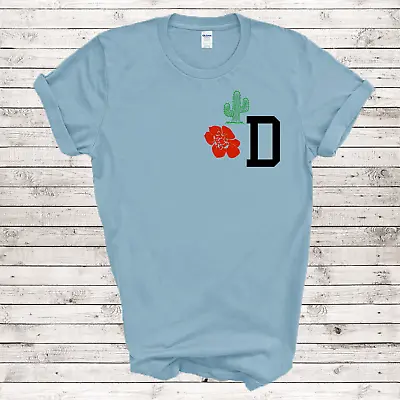 Monogram D Names Flower Cactus Fashion 21st Century Woman Retro Gift T-shirt • $18.99