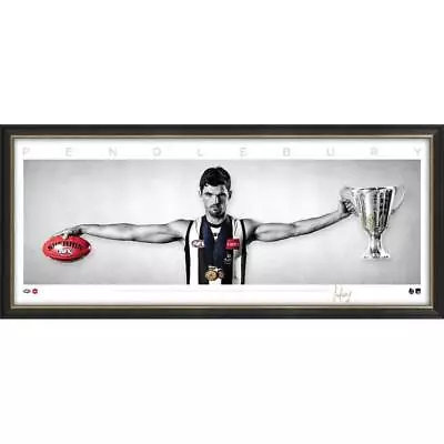 Scott Pendlebury Collingwood Magpies Signed Framed Poster Swan Afl Memorabilia • $54.99