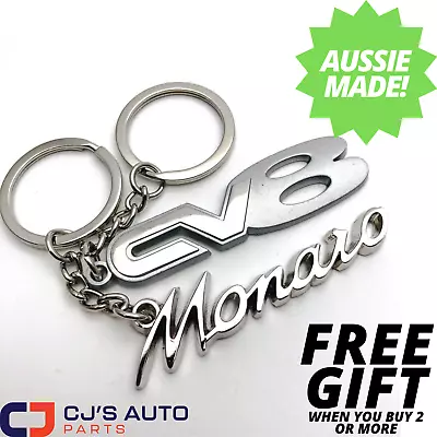 Holden CV8 Monaro Chrome Keyring Combo Set FREE GIFT • $19.95