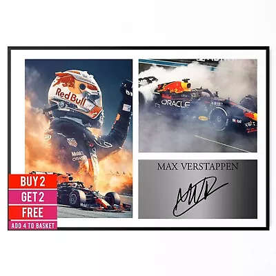 Max Verstappen F1 Signed Gift Idea A5-A3 Photo Prints For F1 Formula 1 Fans • £5.99