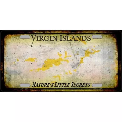Virgin Islands Rusty Blank License Plate Metal Sign Plaque Car Truck Wall Home • $19.98