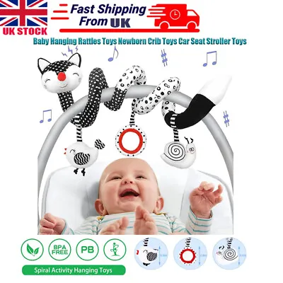  Newborn Baby Crib Cot Pram Hanging Rattle Soft Spiral Bed Stroller Car Seat Toy • £12.25