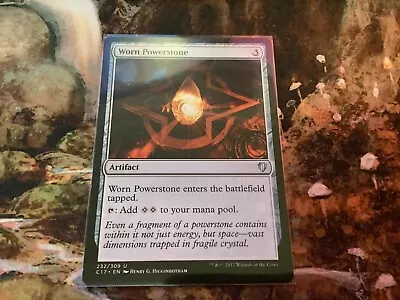 MTG - Magic The Gathering Card Worn Powerstone - Artifact - Commander 2017 • $2.55