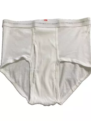 Vintage 100% Cotton Hanes Red Grey Line Underwear Briefs USA MADE Large 38 New • $14
